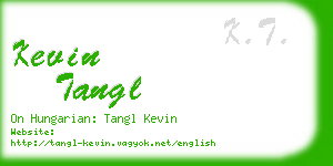 kevin tangl business card